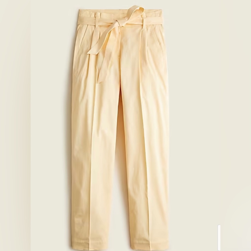 NWT! J. Crew Tie-waist tapered lightweight chino pant - 16